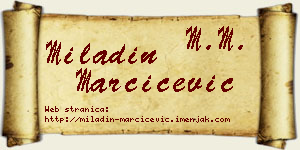 Miladin Marčićević vizit kartica